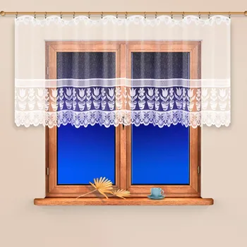 Záclona Olzatex Kytice bílá