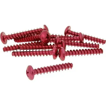 Spojovací materiál motoru Vparts Sada šroubů 12ks na plasty červená - 5x30 VC21254