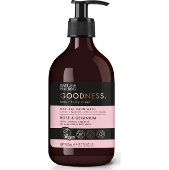Mýdlo Baylis & Harding Goodness - Růže & Geranium Tekuté mýdlo na ruce, 500 ml