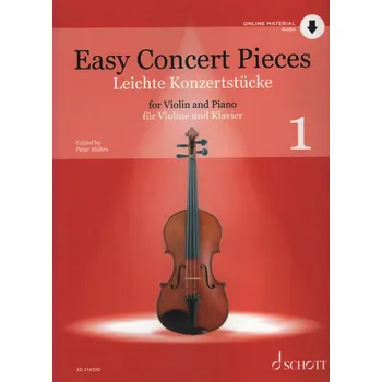 Easy Concert Pieces 1 + Audio Online / snadné koncertní skladby pro housle a klavír