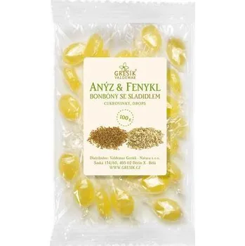 Bonbon Anýz & Fenykl bonbóny se sladidlem 100 g - Valdemar Grešík (Cukrovinky, Drops)