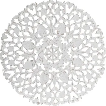 Dekorace "WOODEN MANDALA" 90x2x90cm