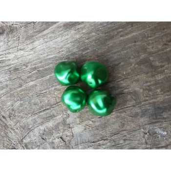 Materiál na výrobu šperku voskové perly 12 mm zelené