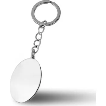 Přívěsek Ocelový přívěsek na klíče - oválná destička
