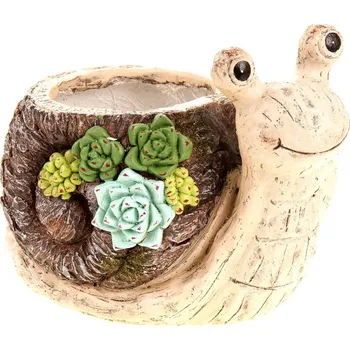 Zahradní dekorace Autronic ZD1104 šnek s otvorem na květináč