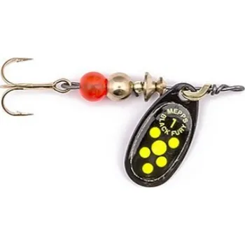 Umělá nástraha Rotační třpytka Mepps Black Fury Vel.1 3,5g Černá-Chartreuse