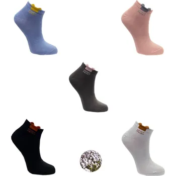 Dámské ponožky PeSaiL Dámské kotníčkové bavlněné ponožky KD: 24-25, (5 párů v balení ) Barva: Mix barva, Velikost: 35-38
