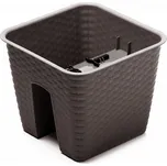 Prosperplast Truhlík na balkónové zábradlí Ratolla Railing 28 cm - barva hnědá (440U)