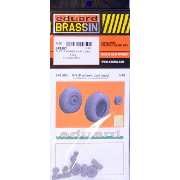 Plastikový model BRASSIN 1/48 P-51D wheels oval tread (EDU)