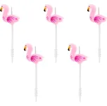 PartyDeco Dortové svíčky plameňák 5 ks