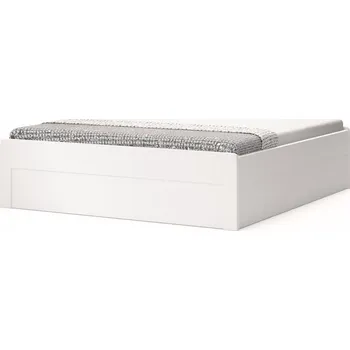 Nábytek BMB Postel Marika s nízkým čelem oblá - imitace dřeva Dekor: Bílá, Provedení: Bez roštu, Rozměr: 160 x 200 cm