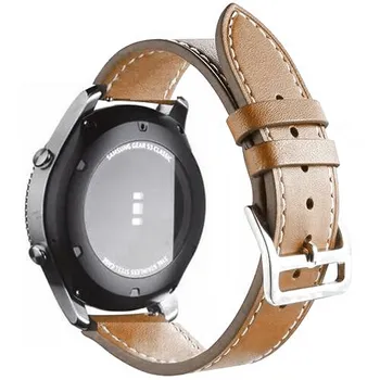 Řemínek na hodinky ESES kožený řemínek pro Samsung Galaxy Watch/Samsung Gear s3 46 mm hnědý