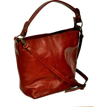 Kabelka Triton Kožená ručně šitá kabelka LADA - česká výroba; med