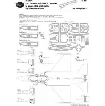 Plastikový model 1/72 Mask F-16B/F-16D Fight.Falcon ADVANCED (HAS)