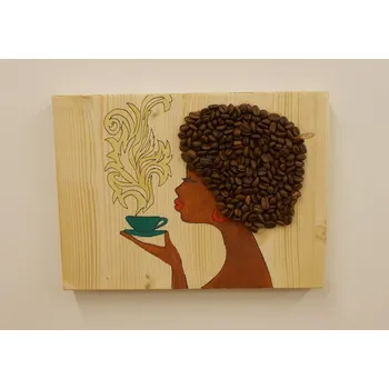 Dekorace - Madam Káva - zelený hrnek