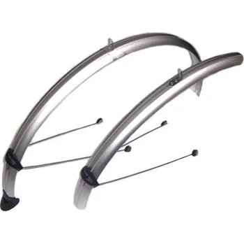 Blatník na kolo blatníky na kolo 28" trekingové plastové stříbrné