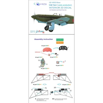 Plastikový model 1/48 Yak-1 (early) 3D-Print&colour Interior BASIC