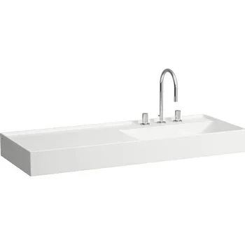 Umyvadlo Kartell by Laufen - umyvadlo nábytkové 120x46, odkládací plocha vlevo, otvor pro baterii, bez přepadu H8133330001111