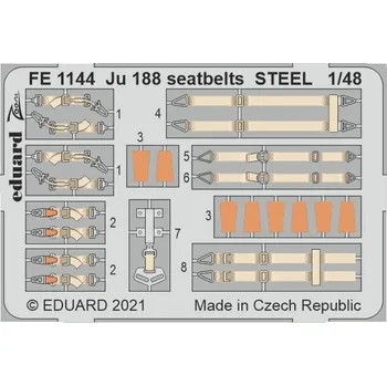 Plastikový model 1/48 Ju 188 seatbelts STEEL (REV)