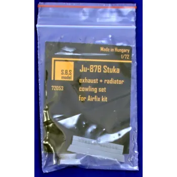 Plastikový model 1/72 Ju-87B Stuka exhaust & radiator cowling set