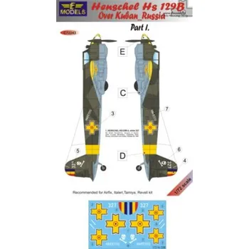 Plastikový model 1/72 Decals Hs 129B over Kuban/Russia Pt.1