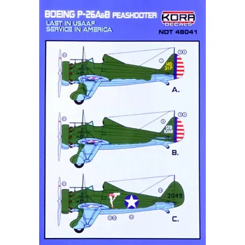 Plastikový model 1/48 Decals P-26A/B Peashooter Last USAAF Service