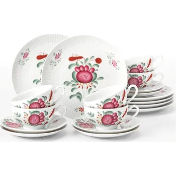 Talíř Čajový servis 18 ks AMINA OSTFRIESENROSE, Seltmann Weiden ▪ Kč 5570 ️ - Luxurytable.cz Seltmann Weiden