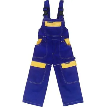 montérky ARDON Cool Trend dětské kalhoty s laclem modré/žluté