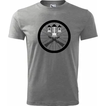 Pánské tričko STRIKER Tričko 74.lehký motorizovaný prapor Bučovice Barva: Šedá, Velikost: M