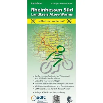 Radfahren - Rheinhessen Süd / Landkreis Alzey-Worms 1:30.000 - Messer, Michael