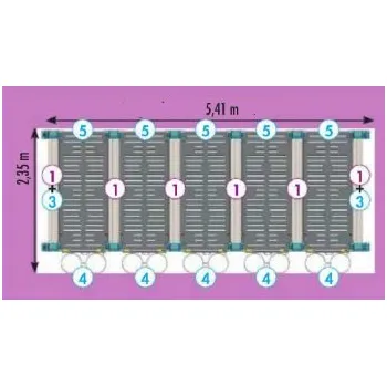 Sestava 5 boxů pro telata La GÉE
