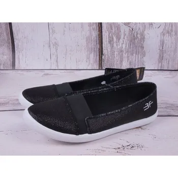 Dámské baleríny Slip on baleríny mokasíny plátěnky 3F 5LB-GP/2 černé velikost: 41