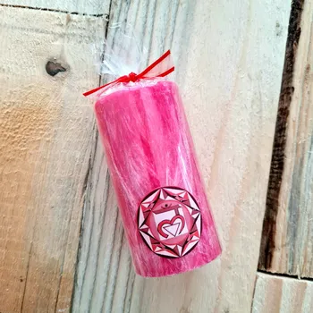 Svíčka Supeko čakrová svíčka červená Múladhára 5x9 cm