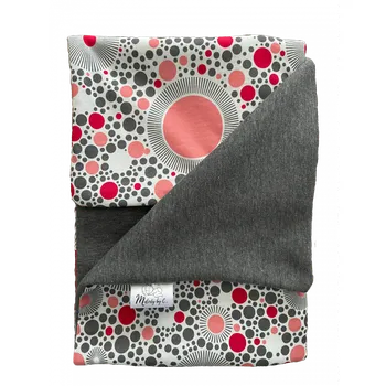 Dětská deka CARATTI Deka do kočárku Melody by C... jaro-podzim Raspberry Dots