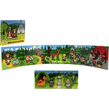 Hračka pro nejmenší Teddies Knížka Leporelo Moje první pohádky 13,5x11x1,5cm od 24 měs