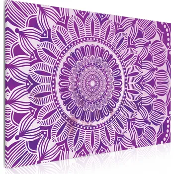 Obraz Malvis ® Obraz Mandala fialové slunce Velikost (šířka x výška): 90x60 cm