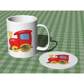 Pelisport Hrnek s vláčkem s filcovým podtáckem