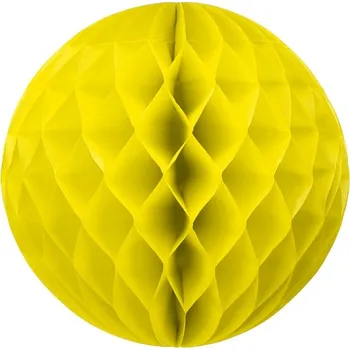 Karnevalový doplněk Paper Design Koule papírová dekorativní - žlutá 30cm
