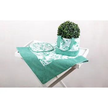 Kuchyňská souprava v chalupářském stylu - zelená