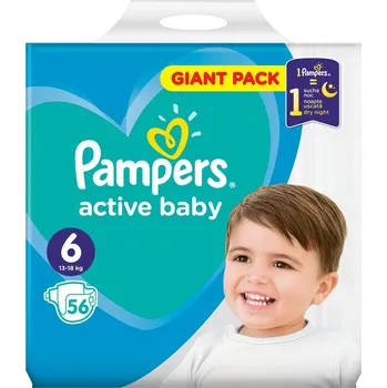 jednorázová plena Pampers Active Baby 6 Extra Large 13 – 18 kg