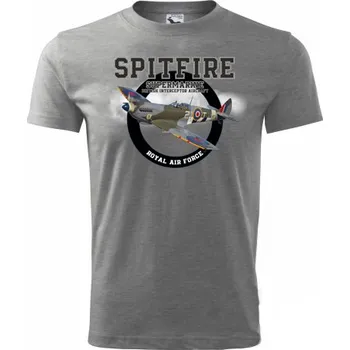 Pánské oblečení STRIKER Tričko SUPERMARINE SPITFIRE NEW Barva: Šedá, Velikost: XXXL