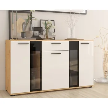 Komoda Komoda SALZA + doprava zdarma, barva: dub artisan + bílá