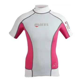 Potápěčské vybavení Triko MARES TRILASTIC SHORT SLEEVE - Krátký rukáv - She Dives XS Šedé