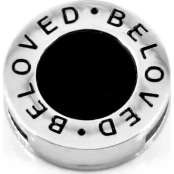 Přívěsek BRUNOshop.cz Přívěsek na plochý náramek MILOVANÝ ČERNÝ