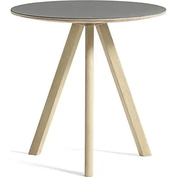 Konferenční stolek HAY Stolek Copenhague CPH 20 Ø50, oak/grey linoleum