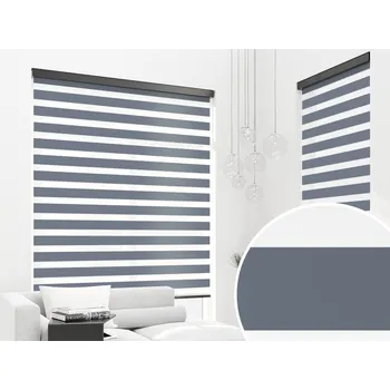 Roleta ZEBRA-SHOP ROLETA DEN A NOC MAXI / CHIC / OCELOVĚ ŠEDÁ / DN 6011 Výška: 150, Šířka: 75, Barva kazety / umíst.řetízku: stříbrná / vlevo