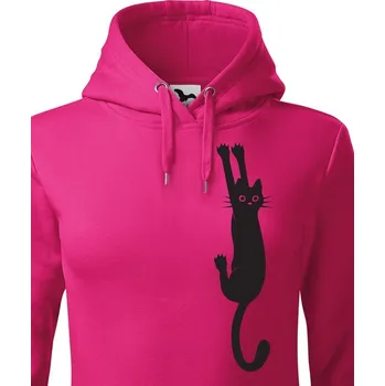 Dámská mikina Dámská mikina s kočkou, Barva Purpurová, Velikost XS, Canvas Dámská mikina Bezvatriko.cz 0552
