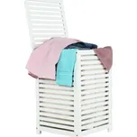 Max-i Koš na prádlo, lakovaný bambus/bílá/béžová, BASKET