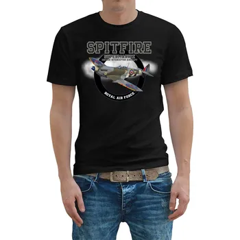 Pánská móda STRIKER Tričko SUPERMARINE SPITFIRE NEW Barva: Černá, Velikost: M