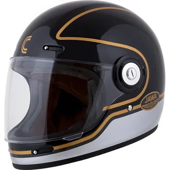 Helma na motorku Integrální helma Fibre Jawa Sport, CASSIDA (černá, stříbrná, zlatá), vel. L